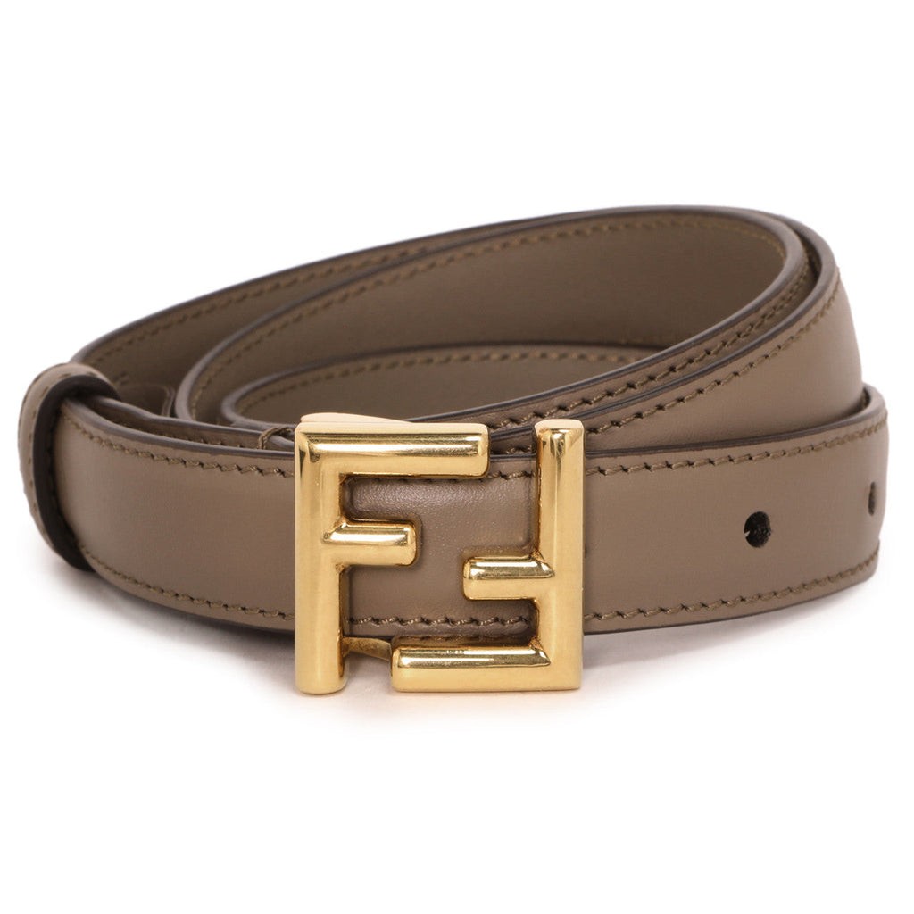 Fendi Grey Vitello King FF 20mm Belt