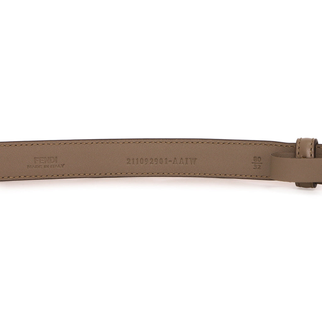 Fendi Grey Vitello King FF 20mm Belt
