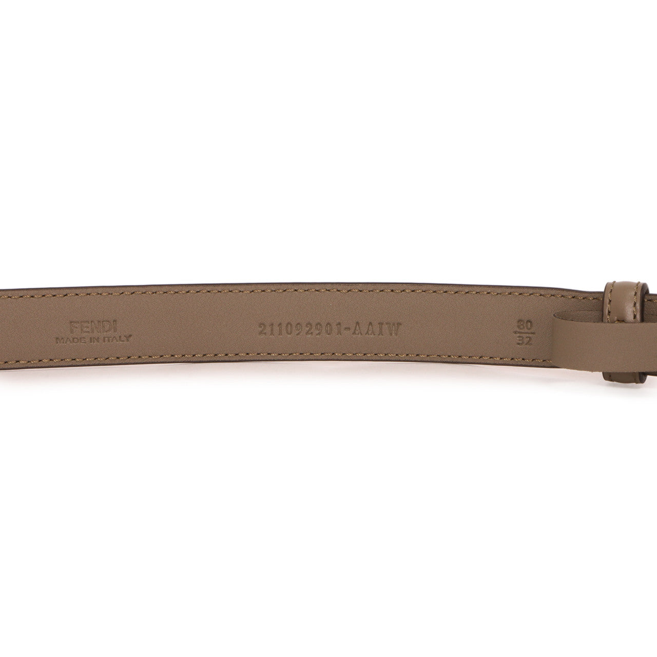 Fendi Grey Vitello King FF 20mm Belt
