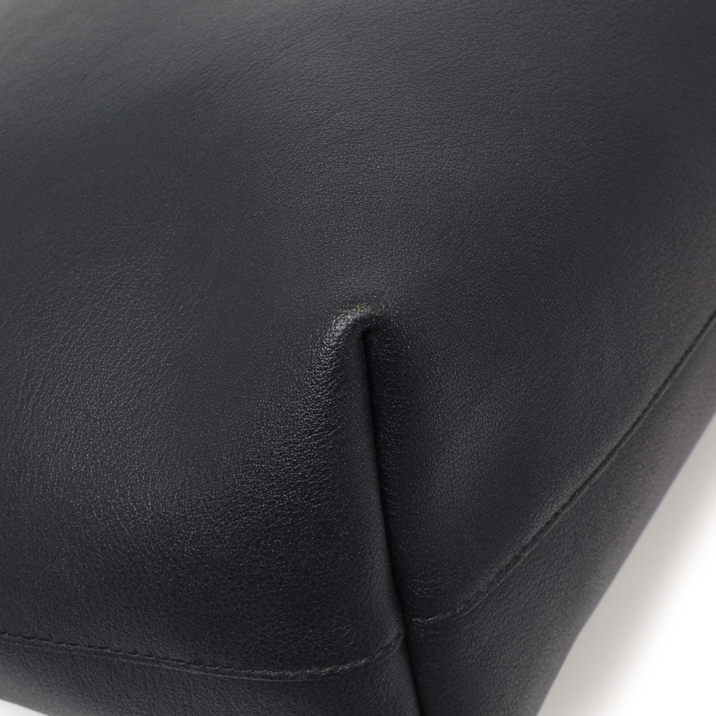 Saint Laurent Navy Calfskin Large Shopping Tote