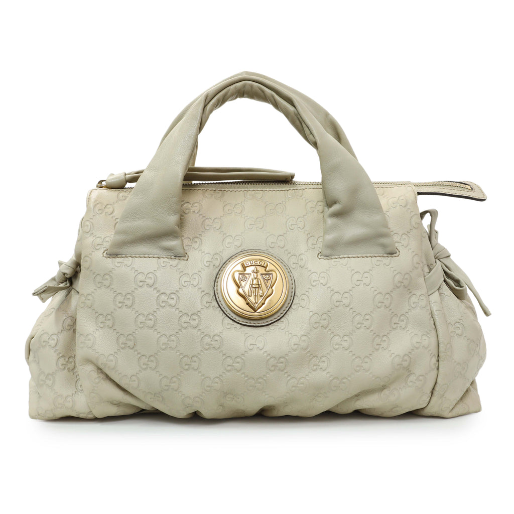 Gucci Guccissima Cream Hysteria Handbag