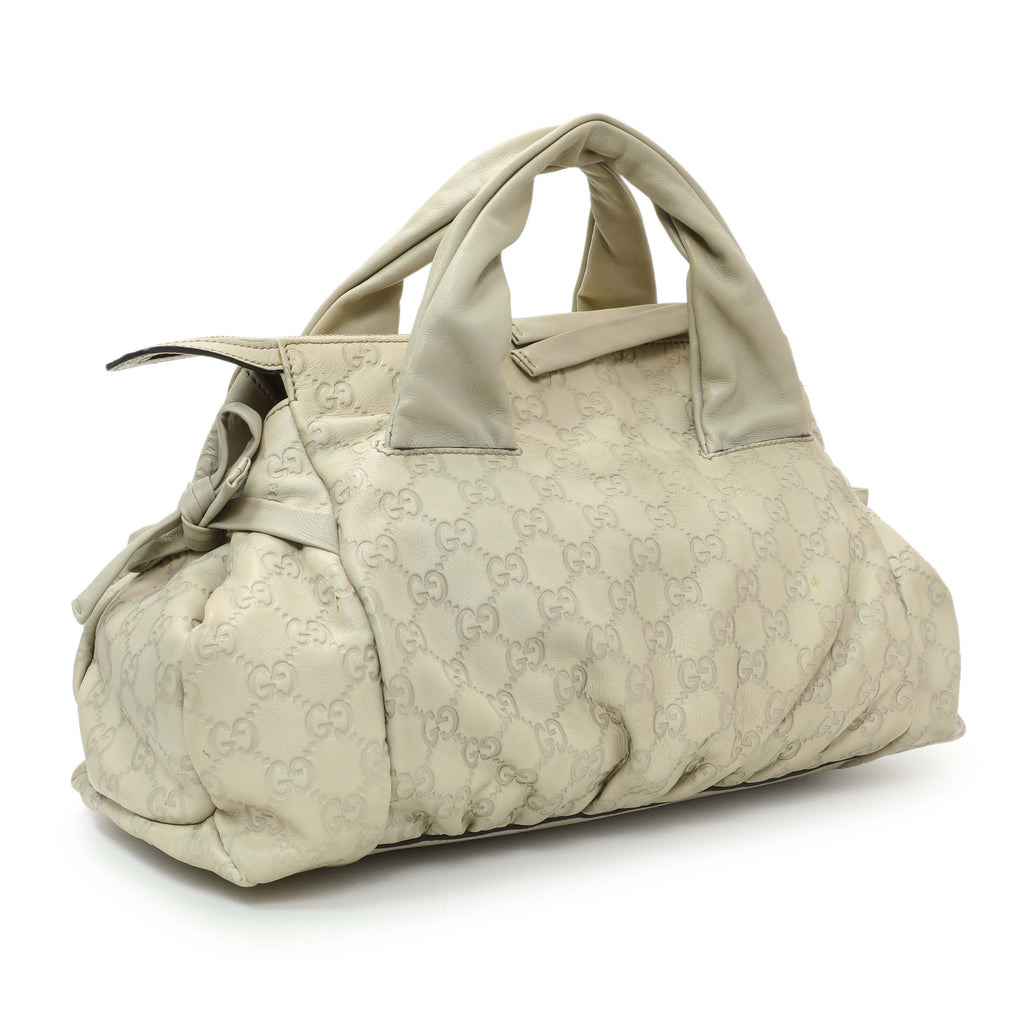 Gucci Guccissima Cream Hysteria Handbag