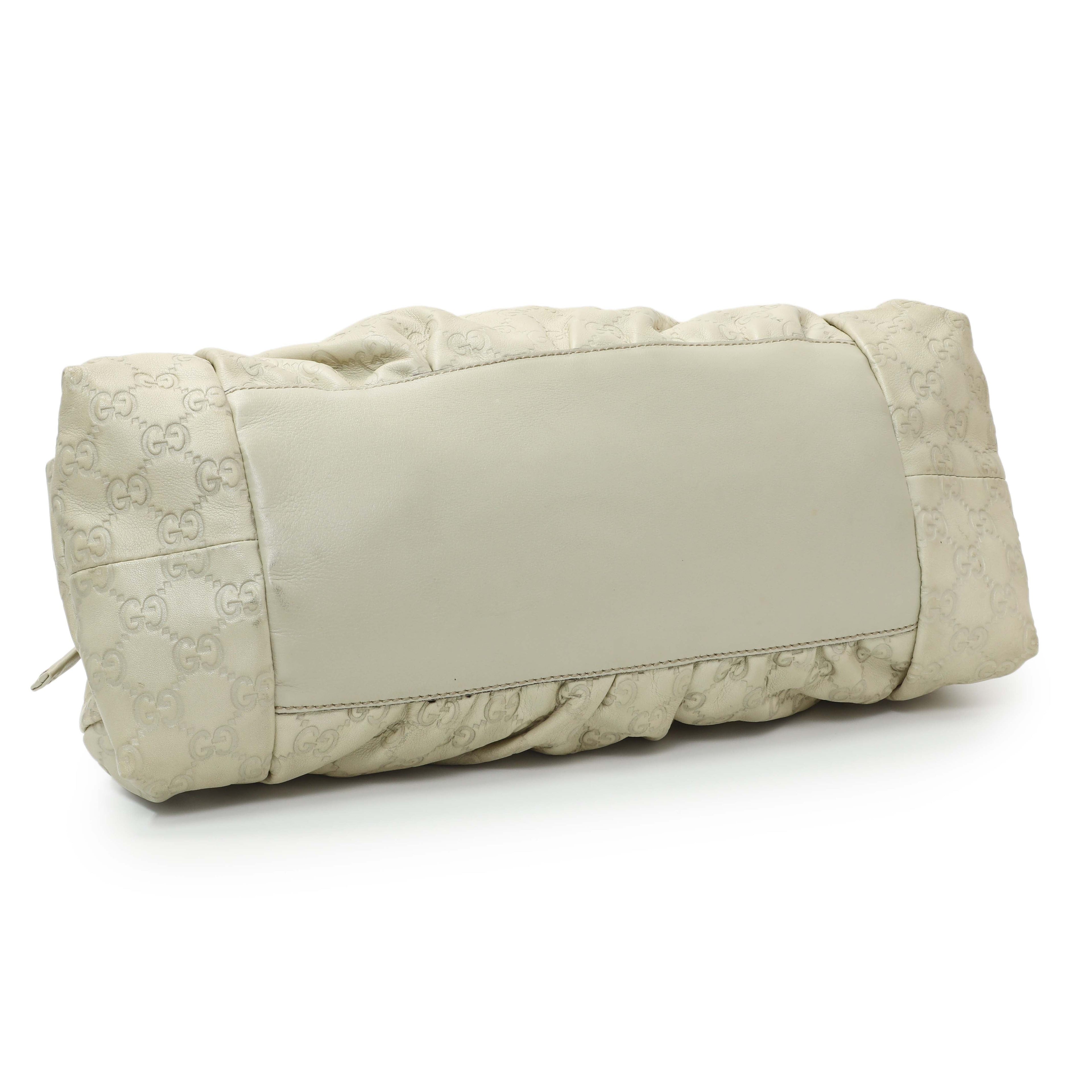 Gucci Guccissima Cream Hysteria Handbag