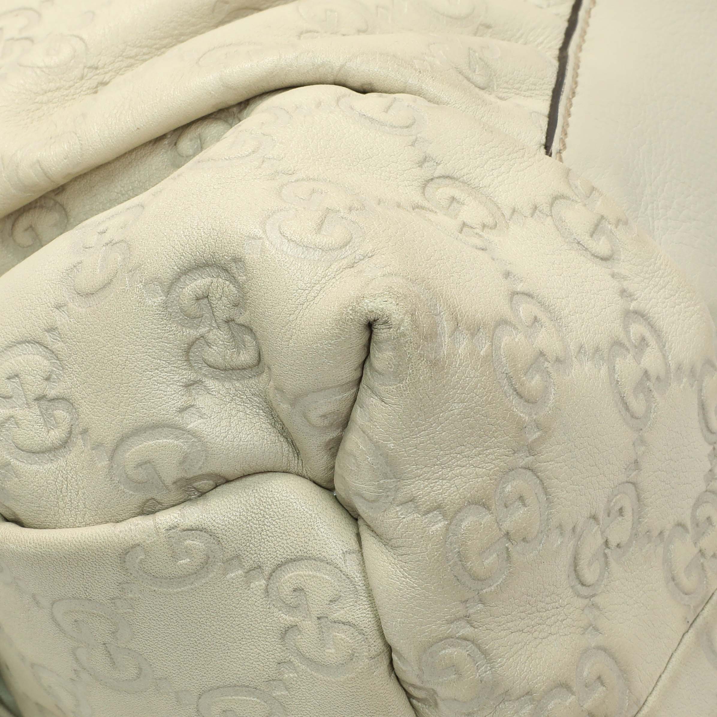 Gucci Guccissima Cream Hysteria Handbag