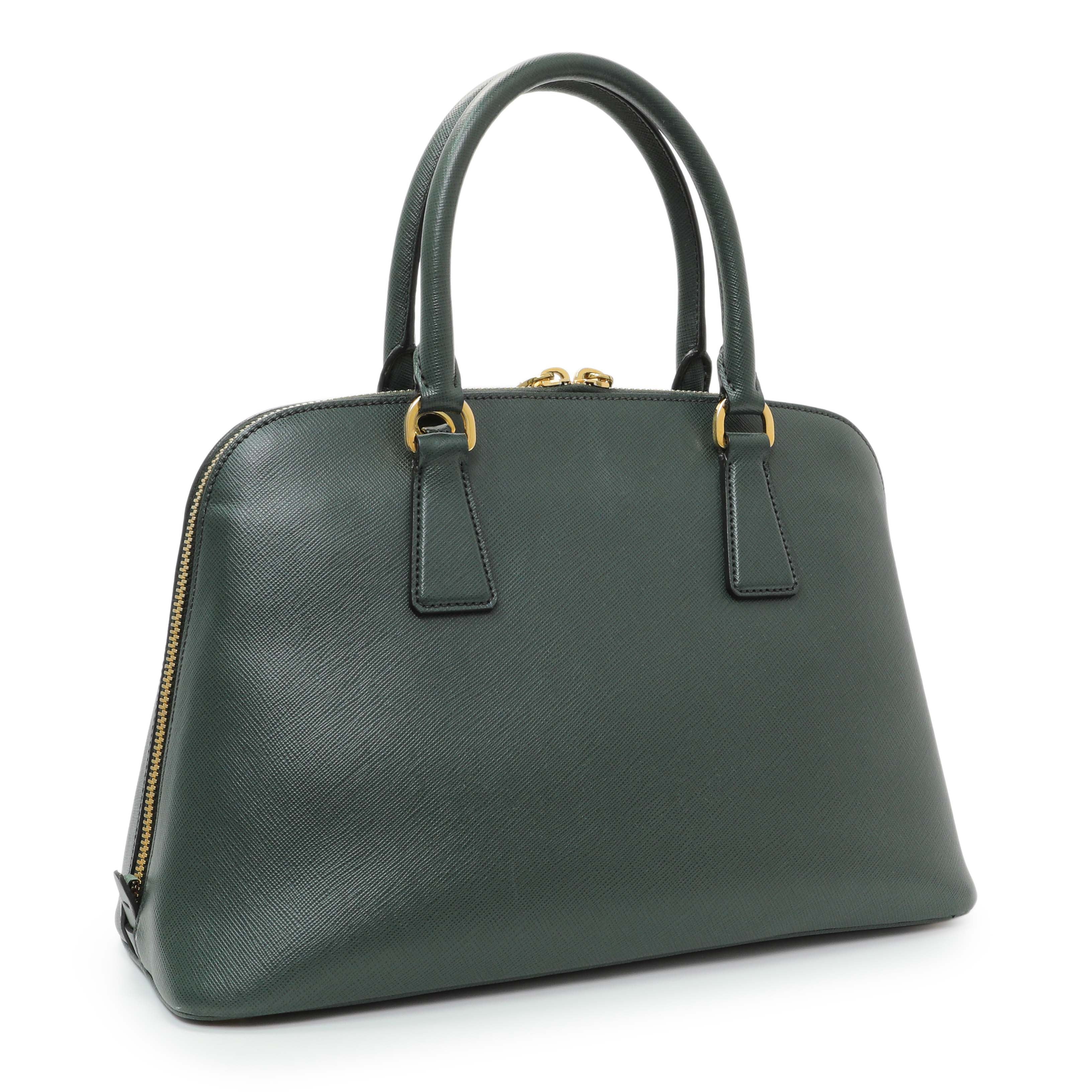 Prada Green Saffiano Medium Promenade Tote