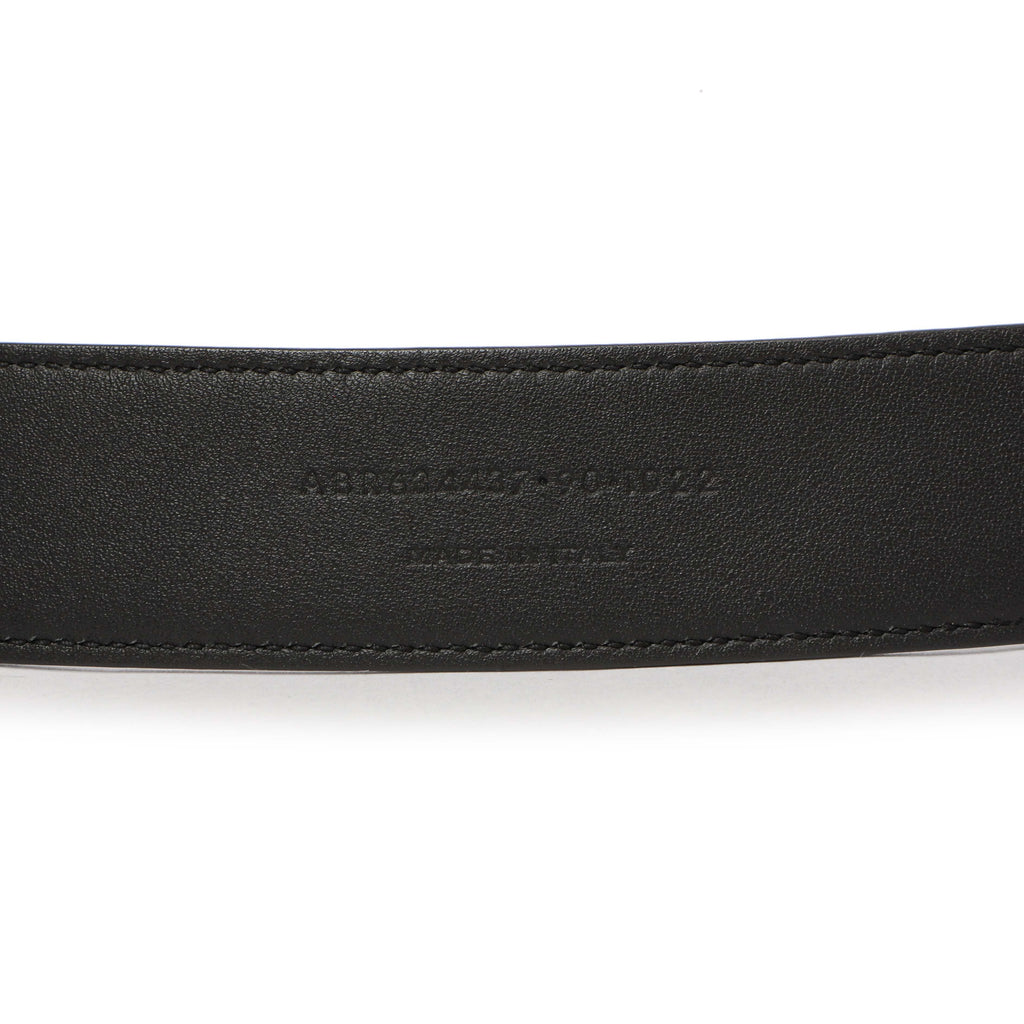 Saint Laurent Black Smooth Calfskin Monogram Square Buckle Belt