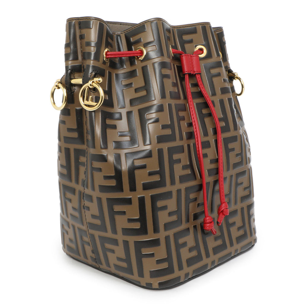 Fendi FF 1974 Embossed Calfskin Grande Mon Tresor Bucket Bag