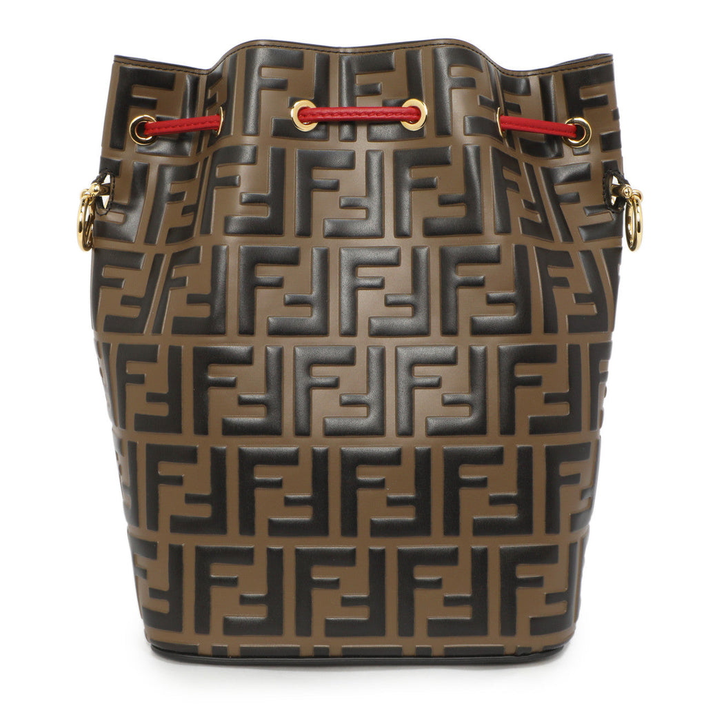 Fendi FF 1974 Embossed Calfskin Grande Mon Tresor Bucket Bag