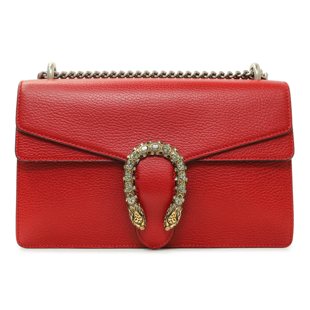Gucci Red Calfskin Small Dionysus Shoulder Bag