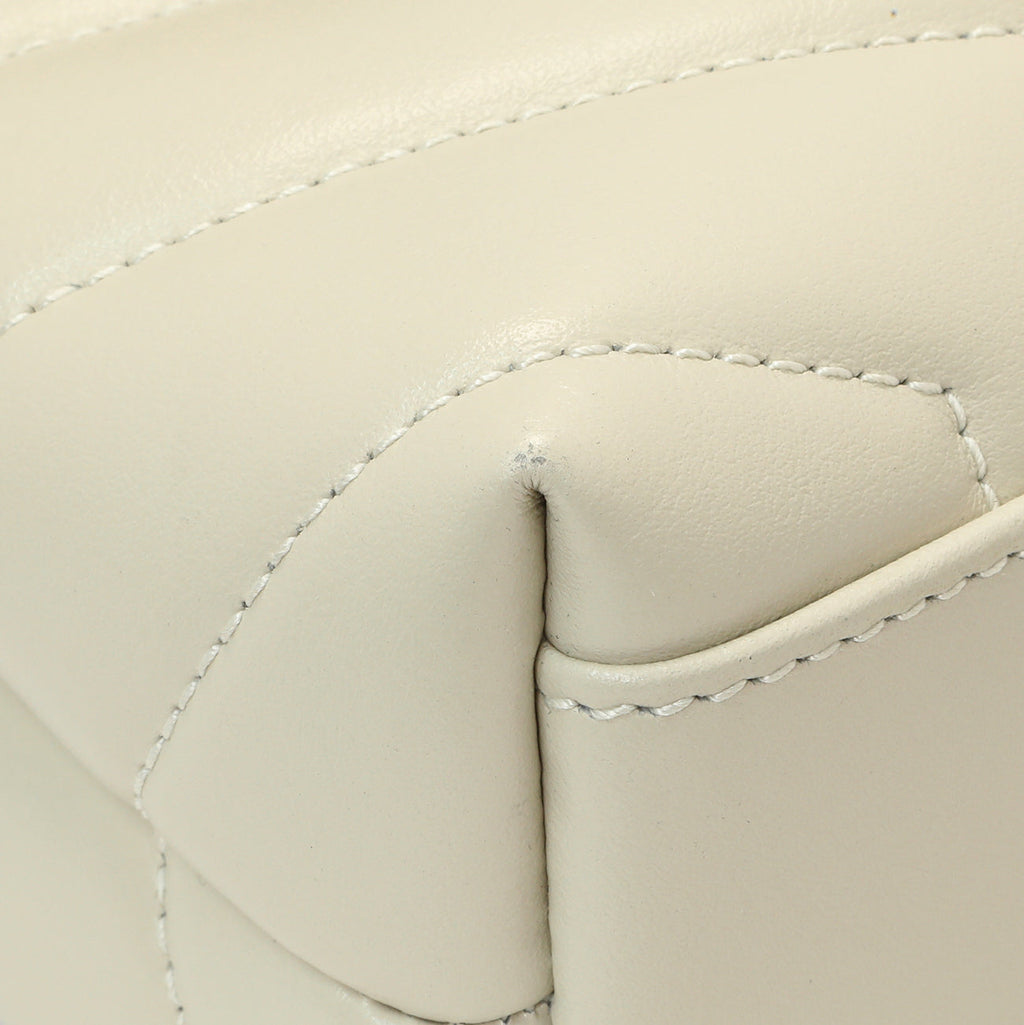 Saint Laurent Ivory Calfskin Monogram Toy Loulou Crossbody