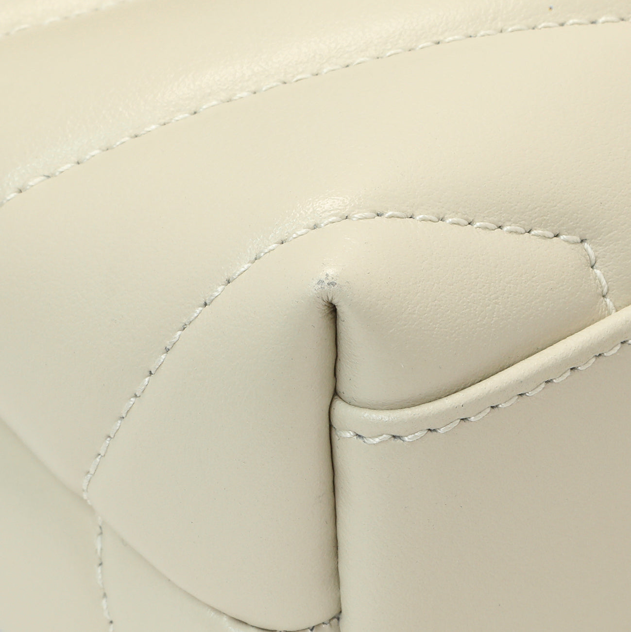 Saint Laurent Ivory Calfskin Monogram Toy Loulou Crossbody