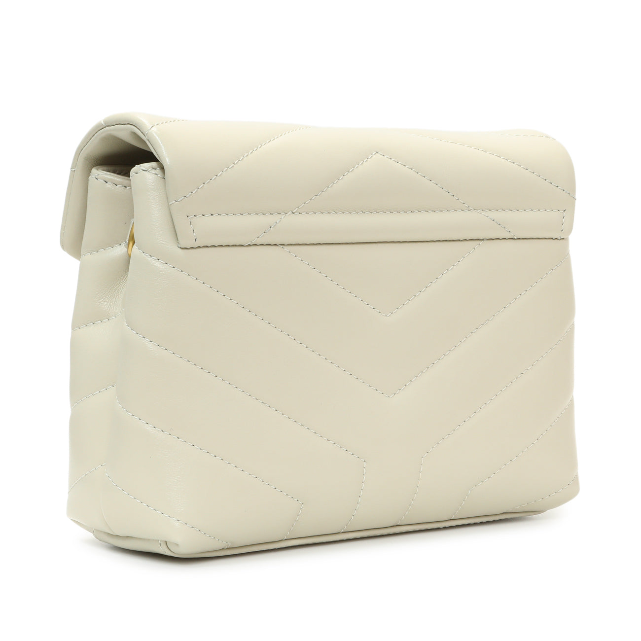 Saint Laurent Ivory Calfskin Monogram Toy Loulou Crossbody
