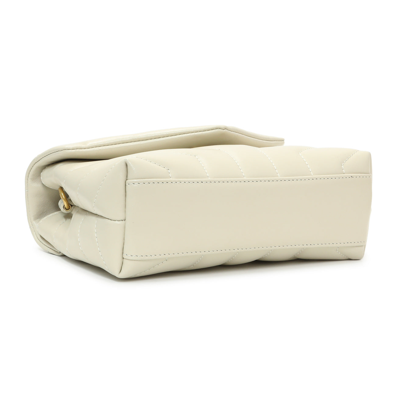 Saint Laurent Ivory Calfskin Monogram Toy Loulou Crossbody