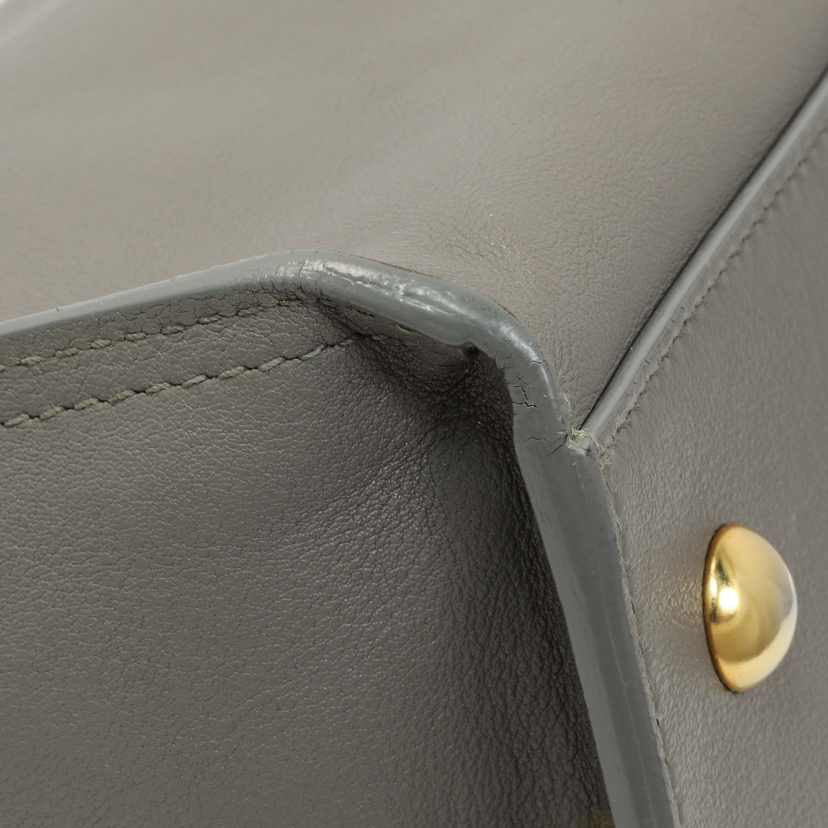 Saint Laurent Grey Calfskin Small Classic Y Cabas