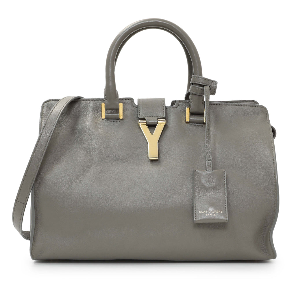 Saint Laurent Grey Calfskin Small Classic Y Cabas