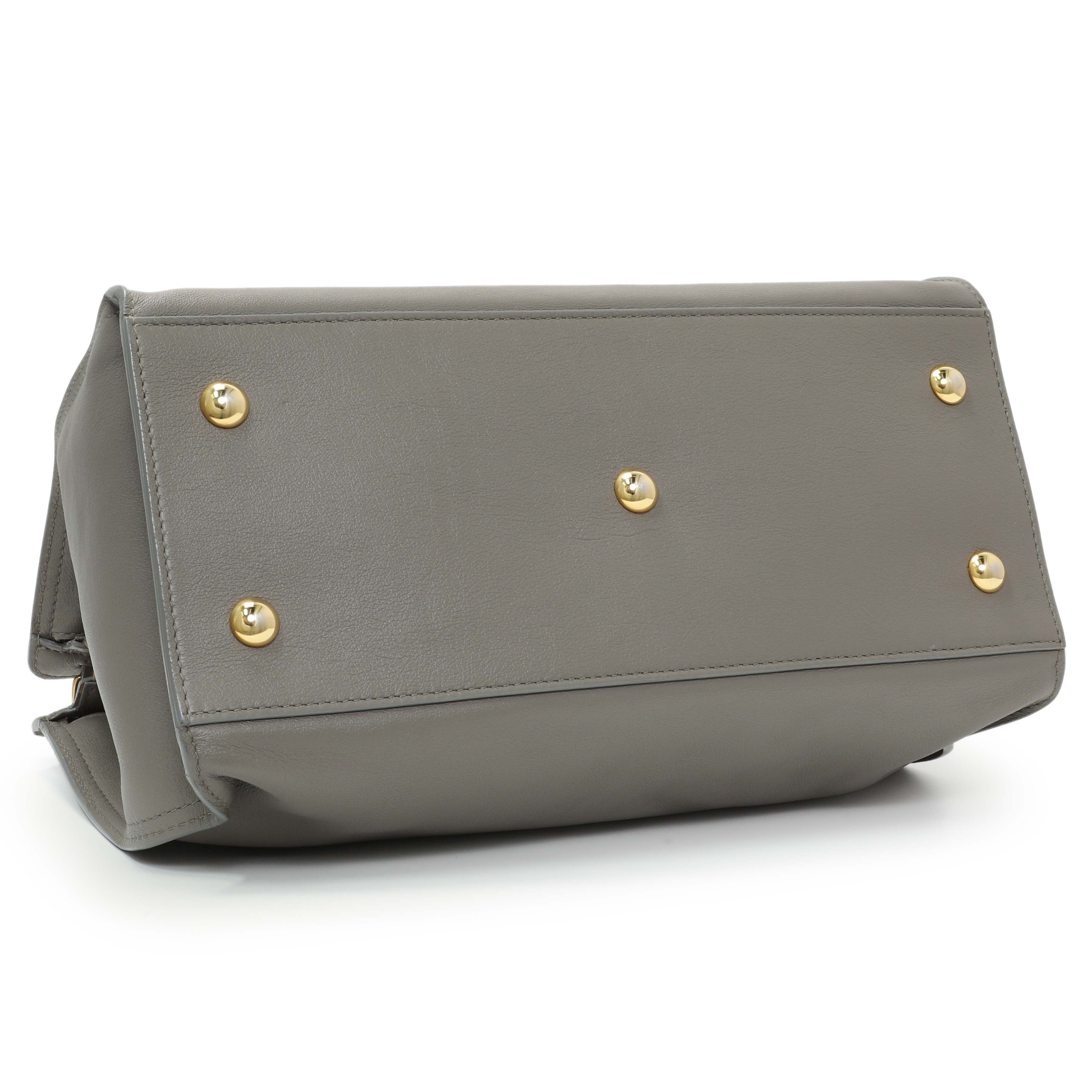 Saint Laurent Grey Calfskin Small Classic Y Cabas