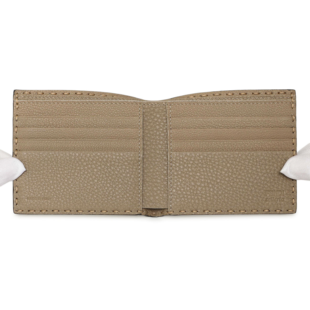 Fendi Taupe Selleria Bifold Wallet