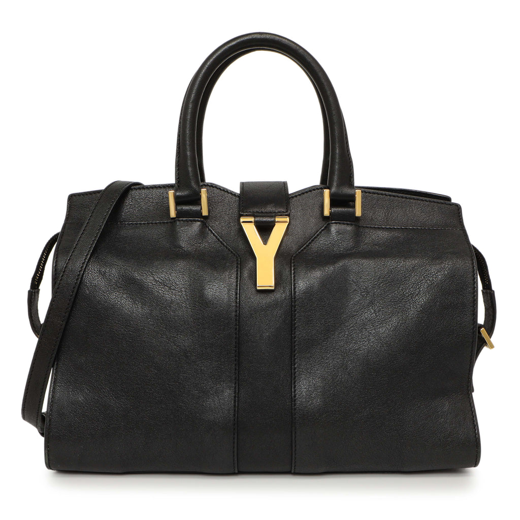 Saint Laurent Black Sheepskin Small Cabas Chyc