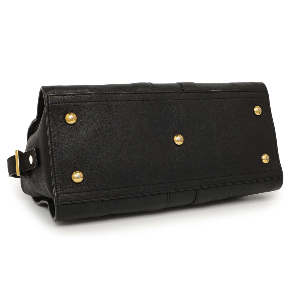 Saint Laurent Black Sheepskin Small Cabas Chyc