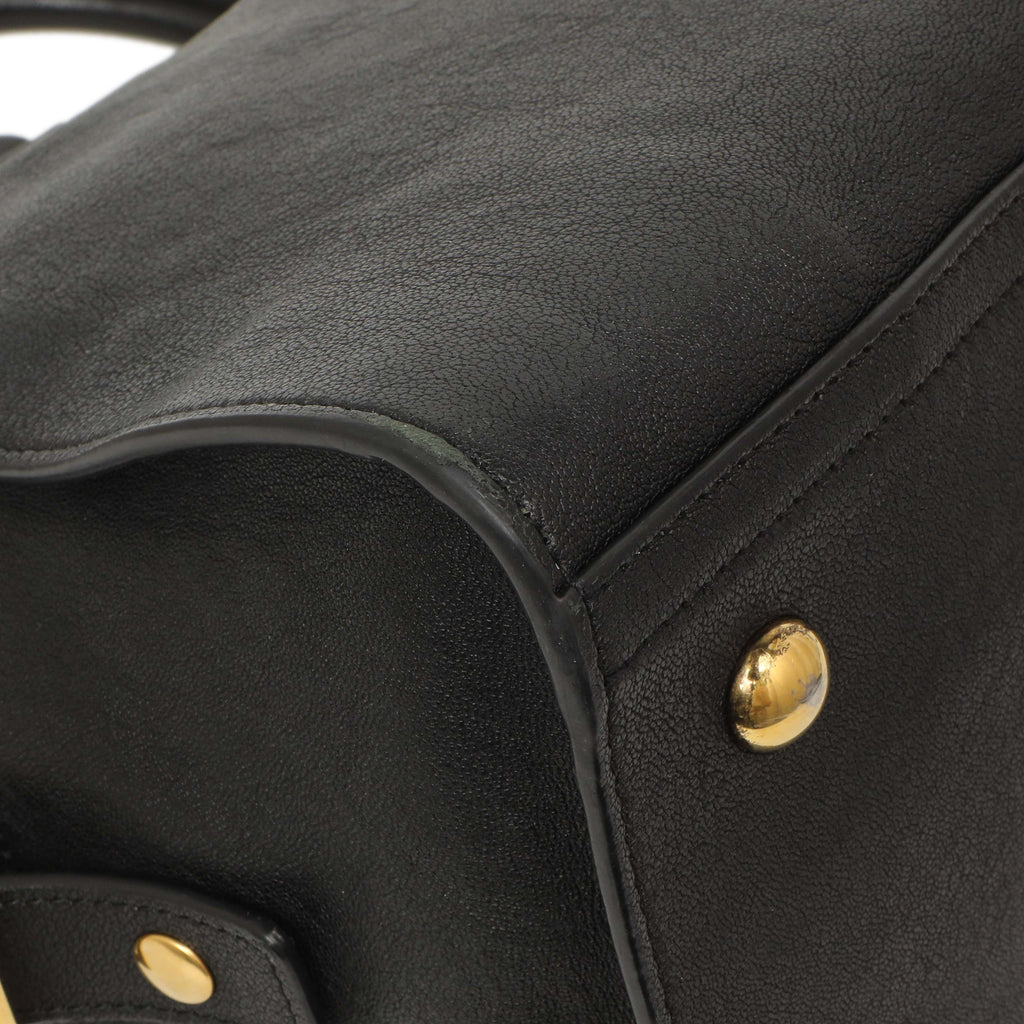 Saint Laurent Black Sheepskin Small Cabas Chyc