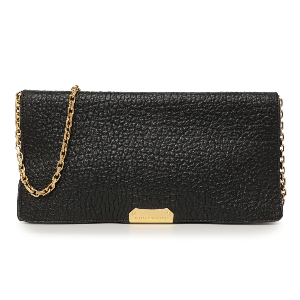 Burberry Black Grained Calfskin Mildenhall Crossbody