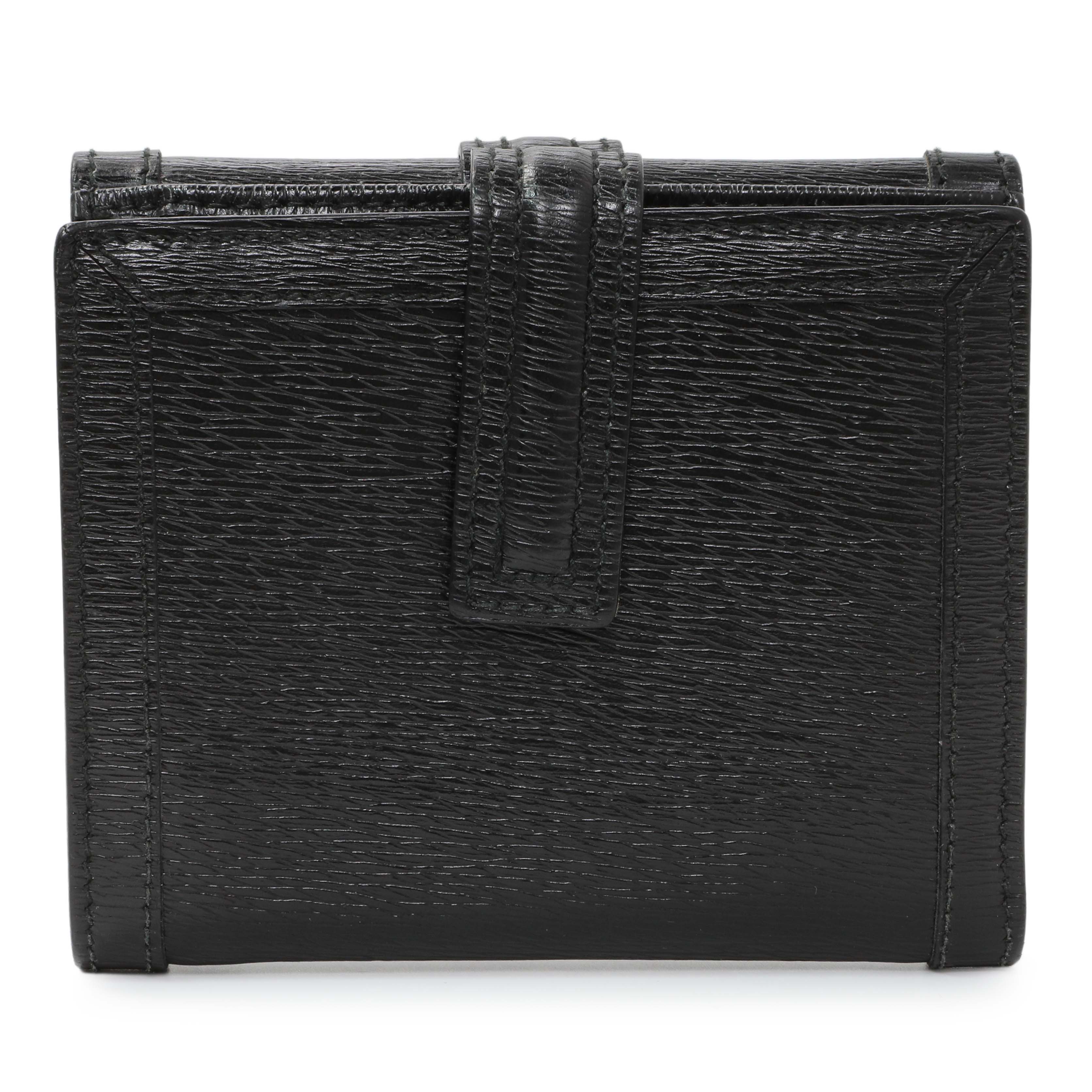 Gucci Black Calfskin Vintage Compact Wallet