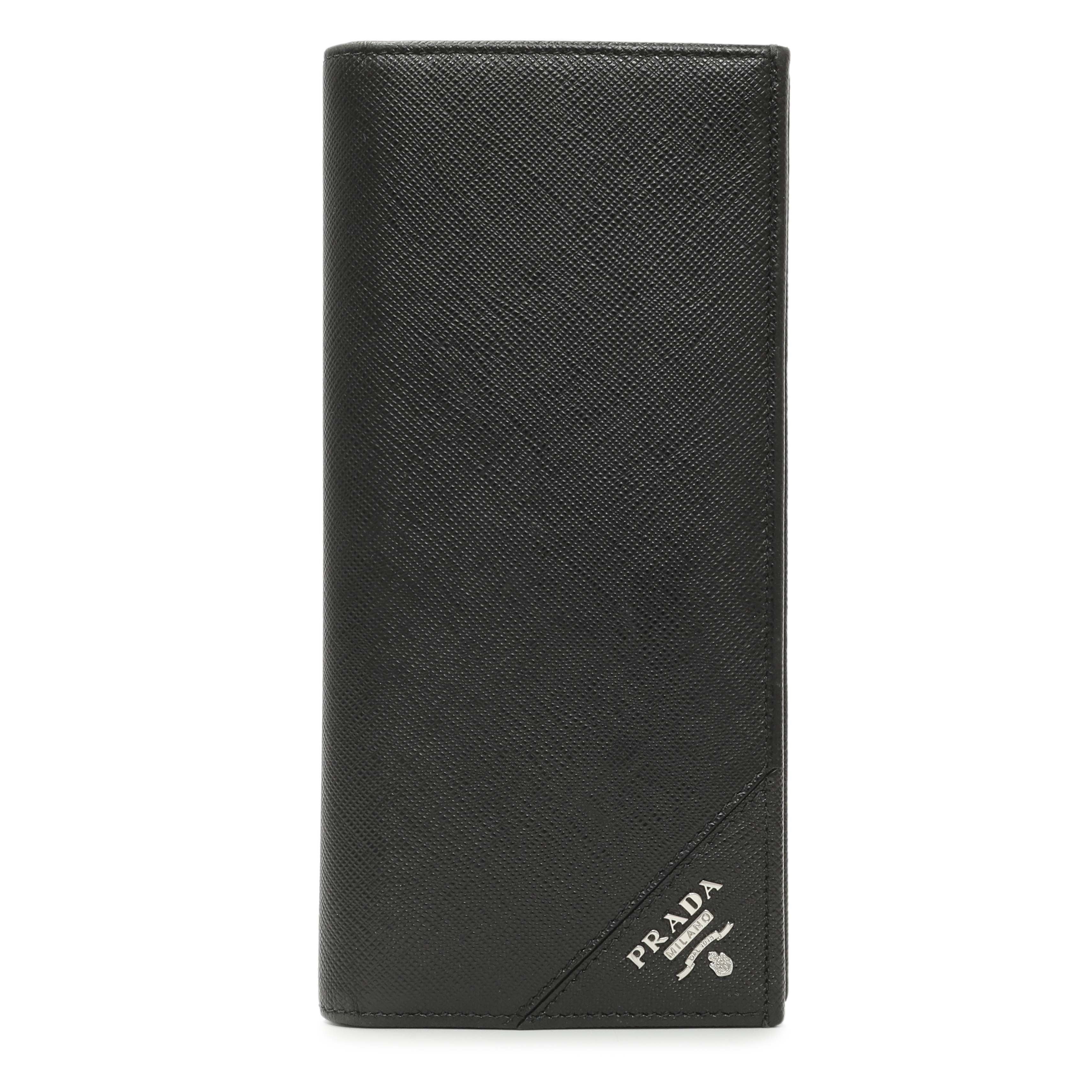 Prada Nero Saffiano Bifold Long Wallet