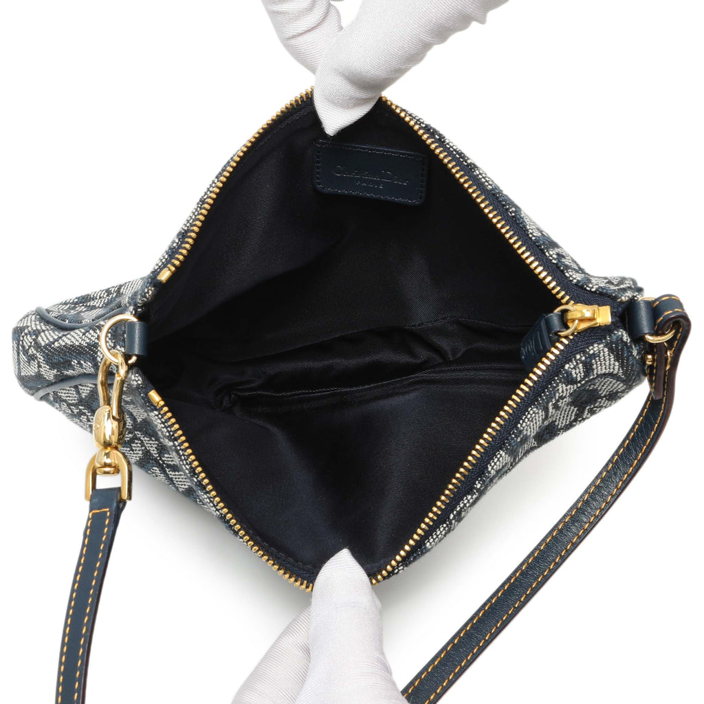 Christian Dior Navy Monogram Mini Saddle Pochette