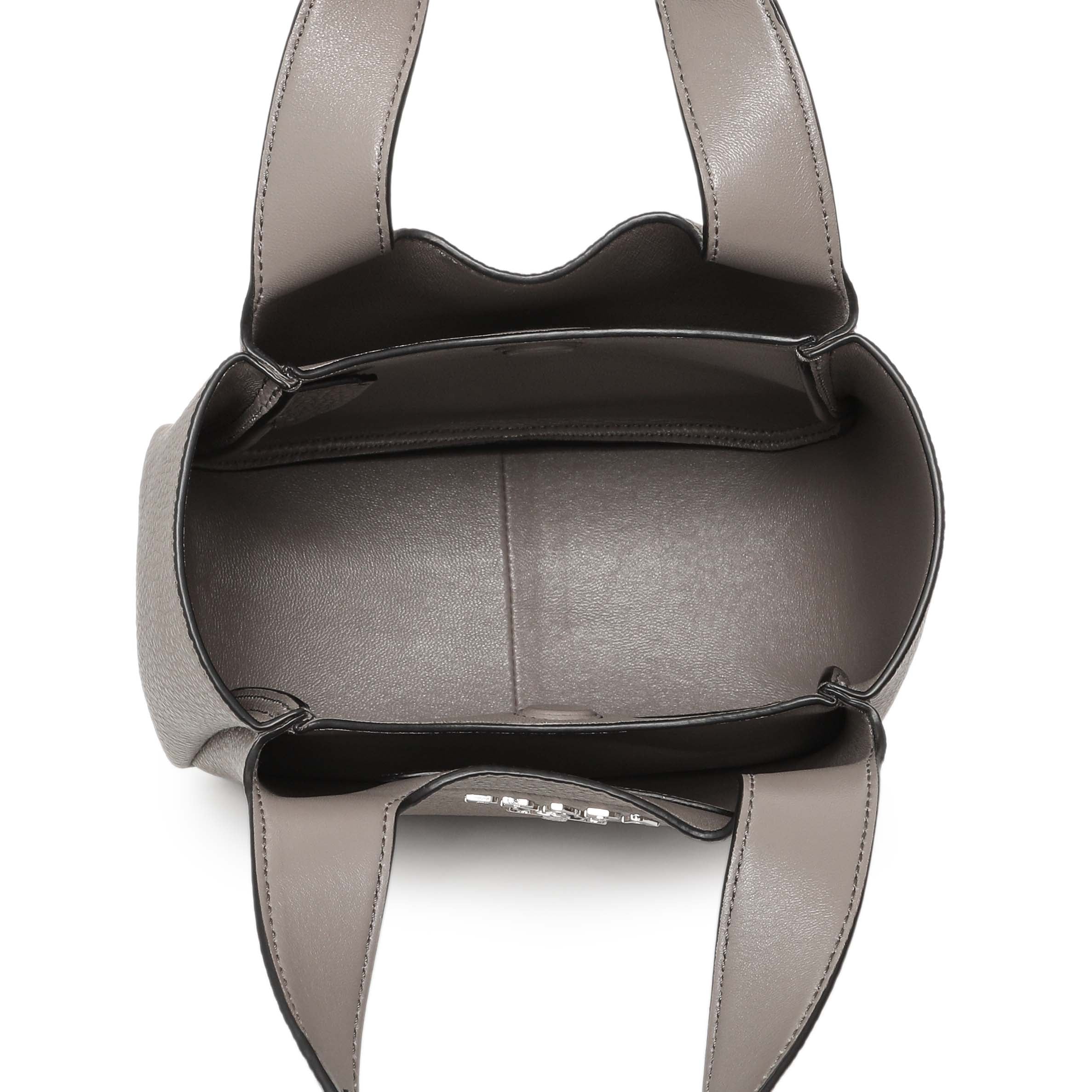 Prada Grey Vitello Daino Soft Mini Dynamique Tote