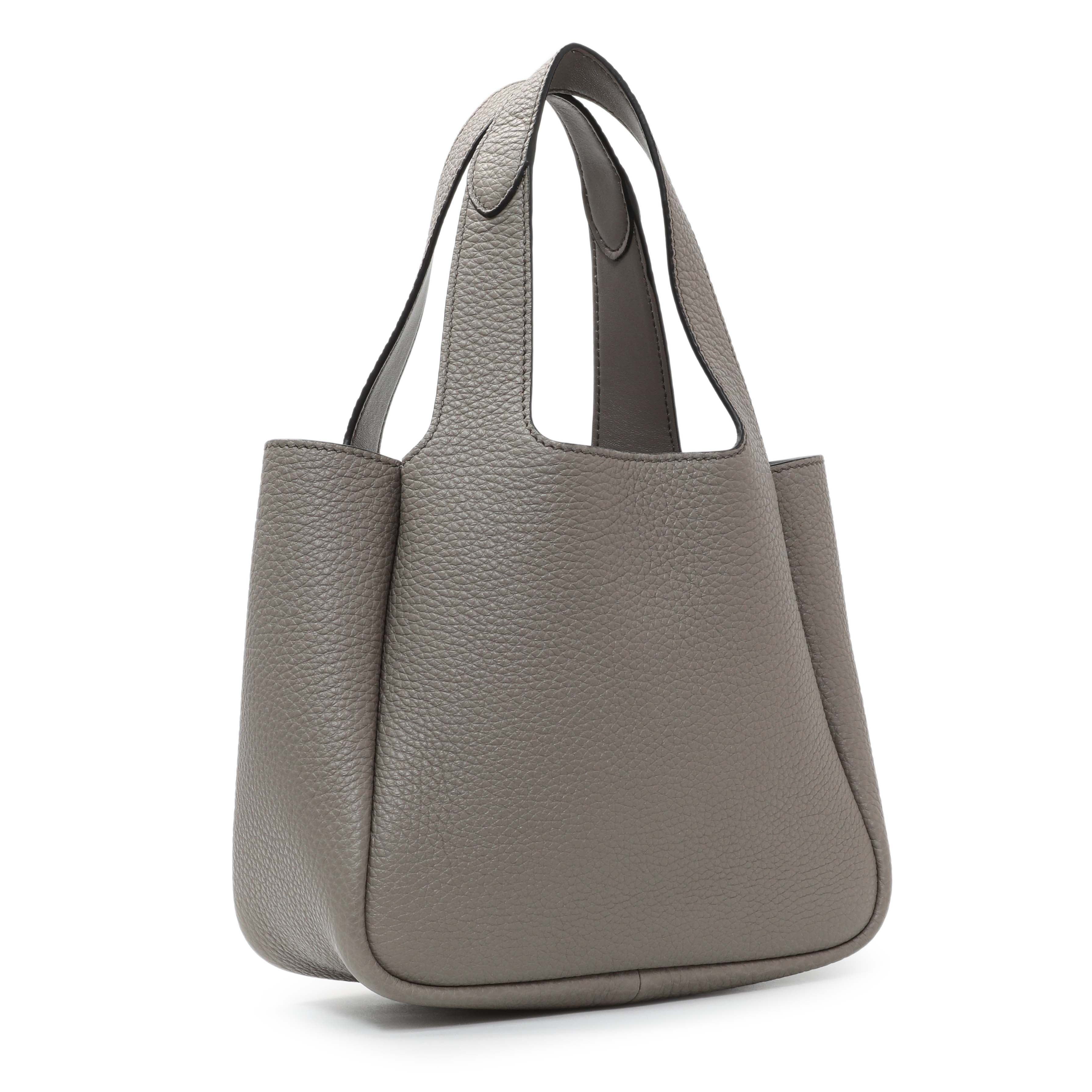 Prada Grey Vitello Daino Soft Mini Dynamique Tote