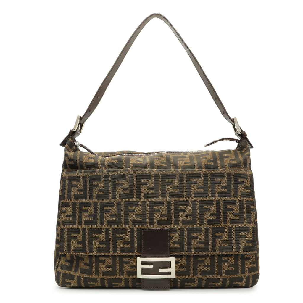 Fendi Zucca Mama Baguette Zip Shoulder Bag