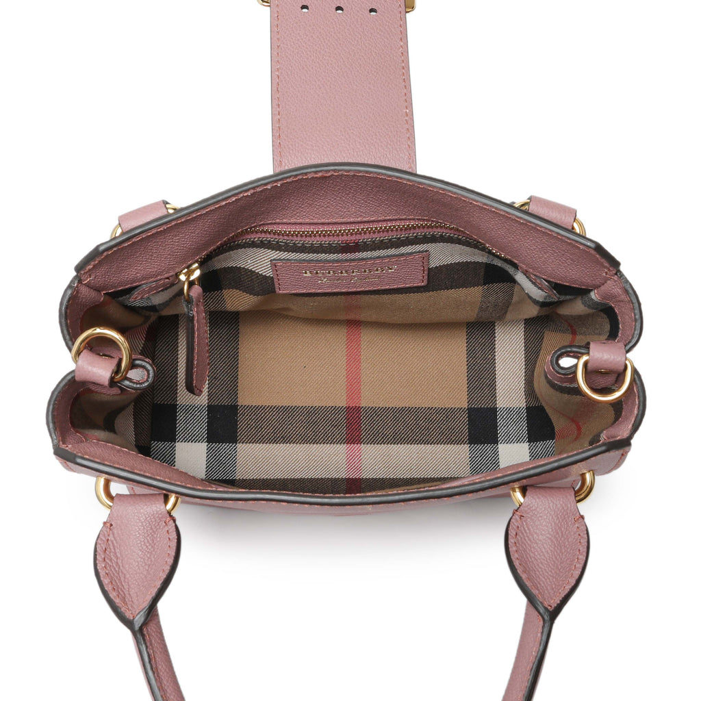 Burberry Dusty Pink Grained Calfskin Small Buckle Tote
