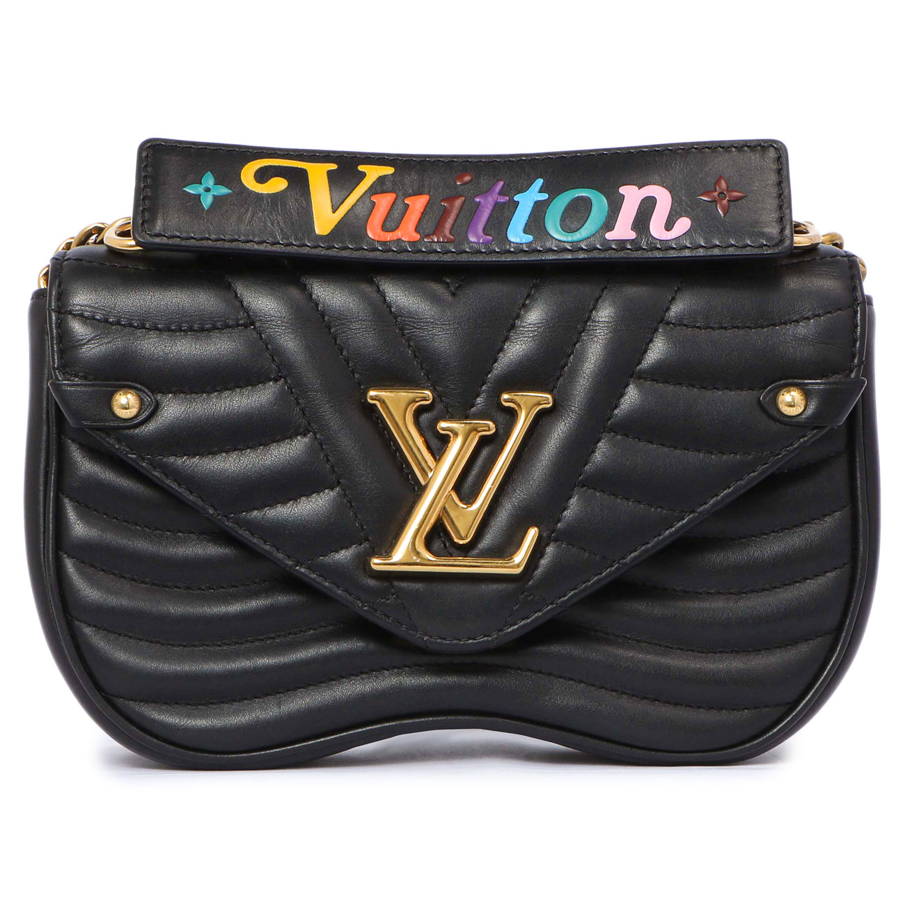 Louis Vuitton Black Calfskin New Wave Chain PM