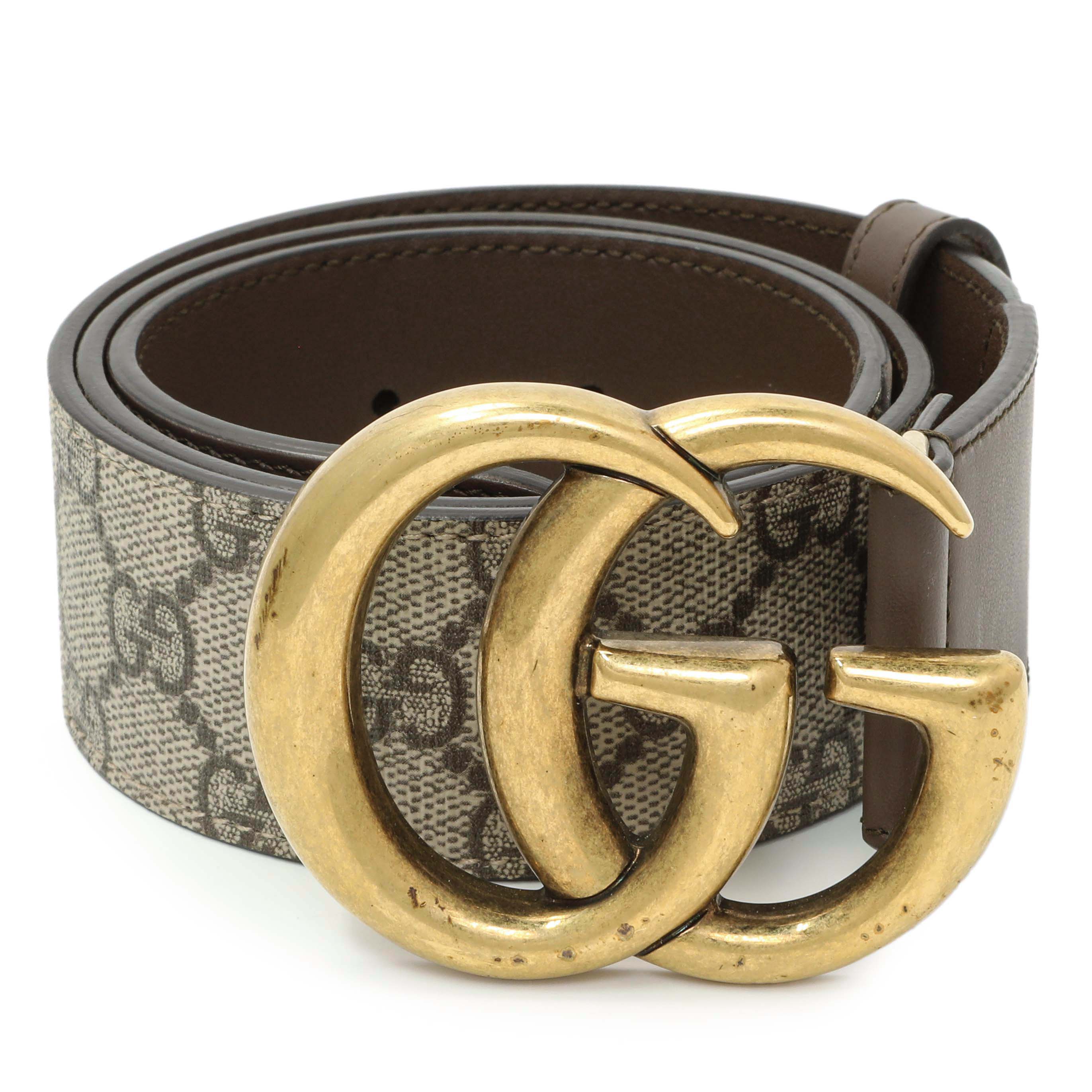 Gucci GG Supreme Monogram Double G 40mm Belt