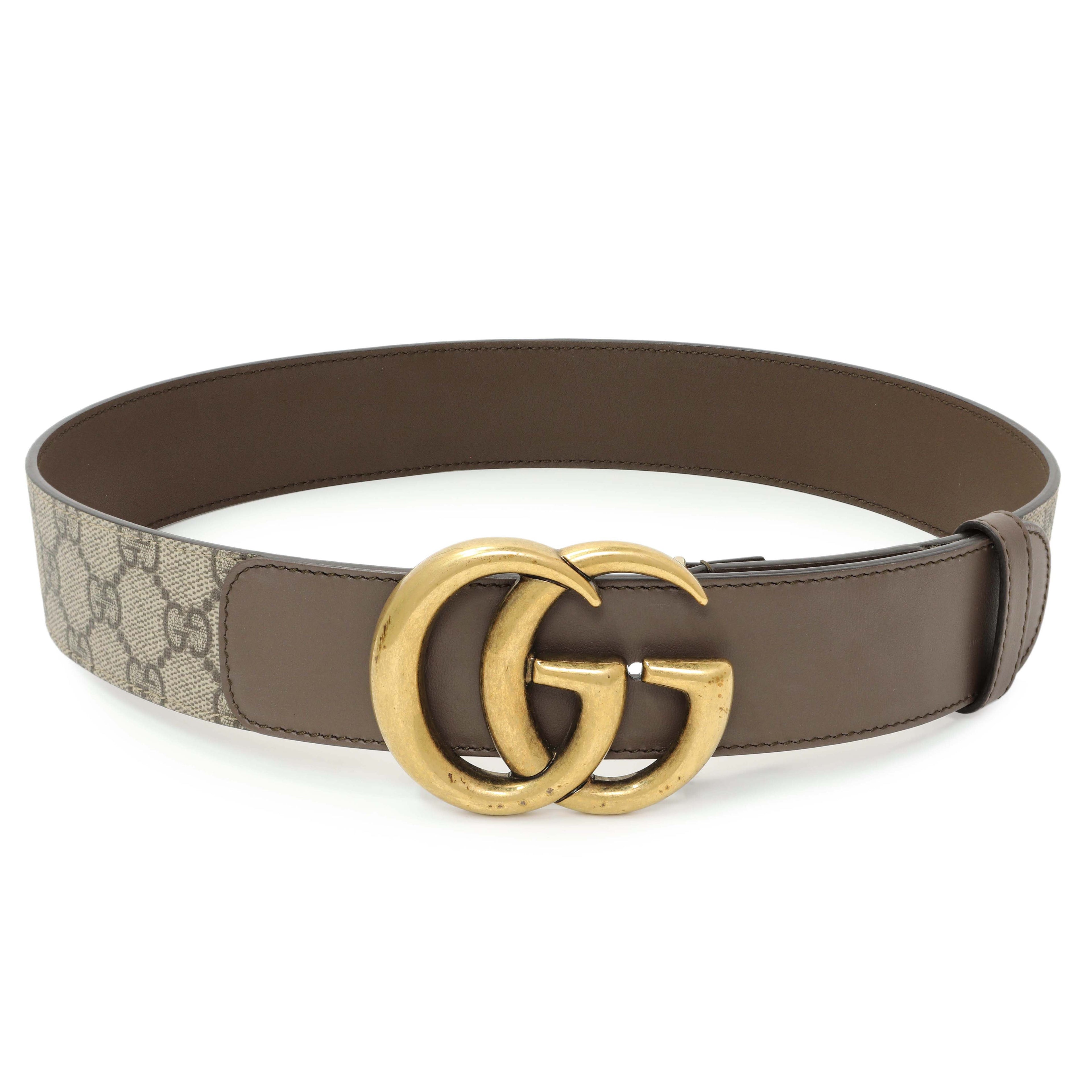 Gucci GG Supreme Monogram Double G 40mm Belt