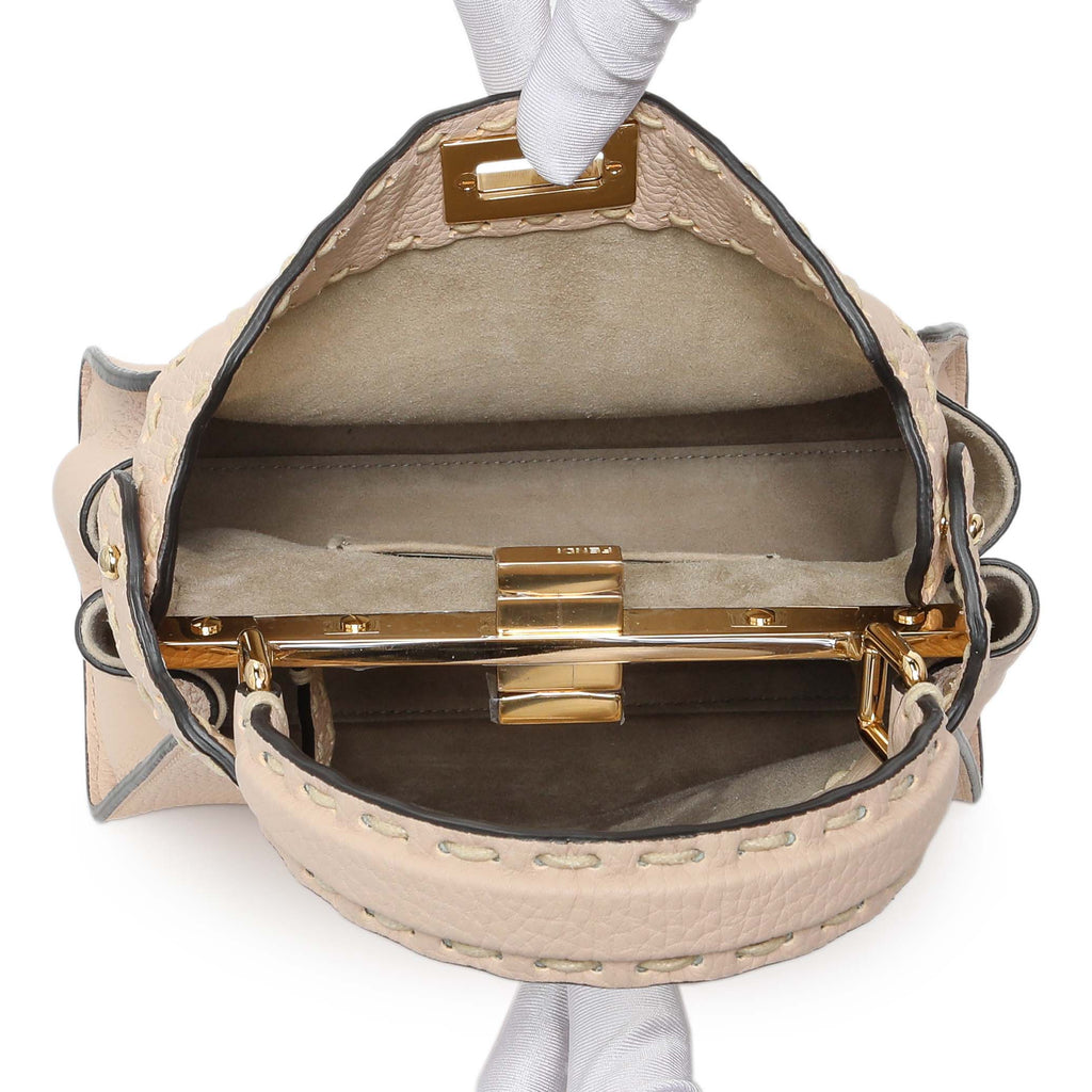 Fendi Cuoio Romano Selleria Small Peekaboo Iconic Satchel