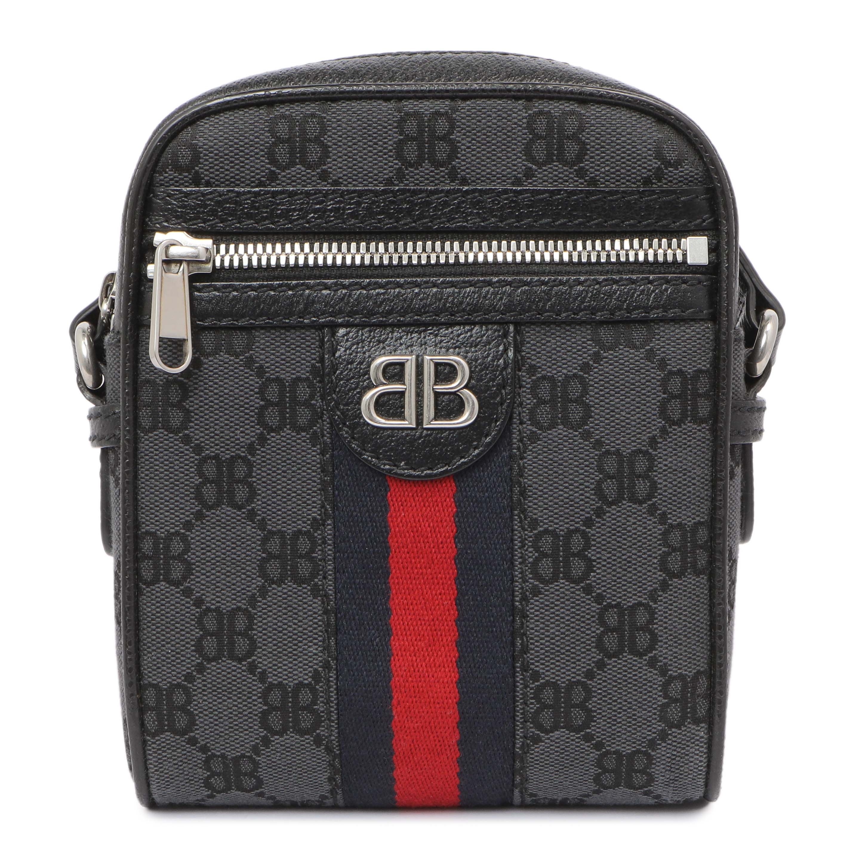 Gucci X Balenciaga BB Monogram Web Mini Ophidia Messenger