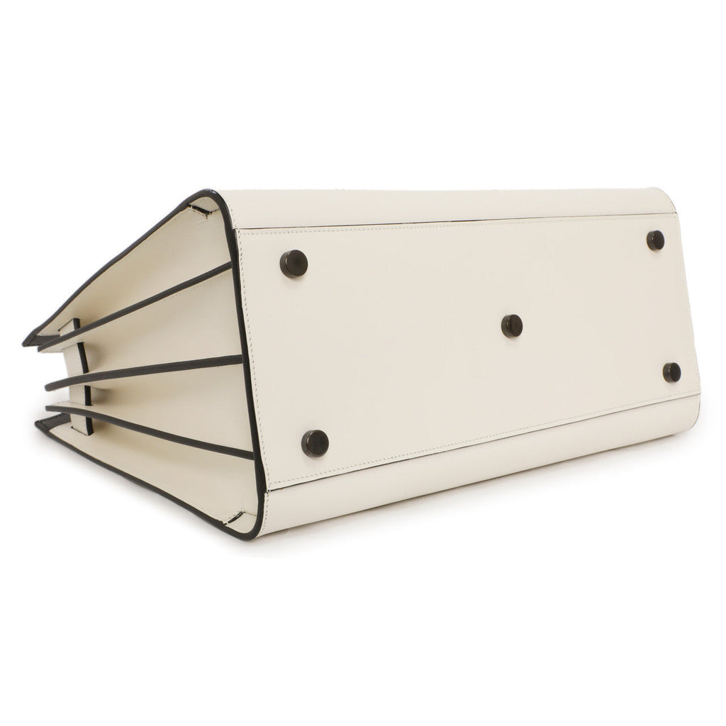 Saint Laurent White Calfskin Small Sac De  Jour