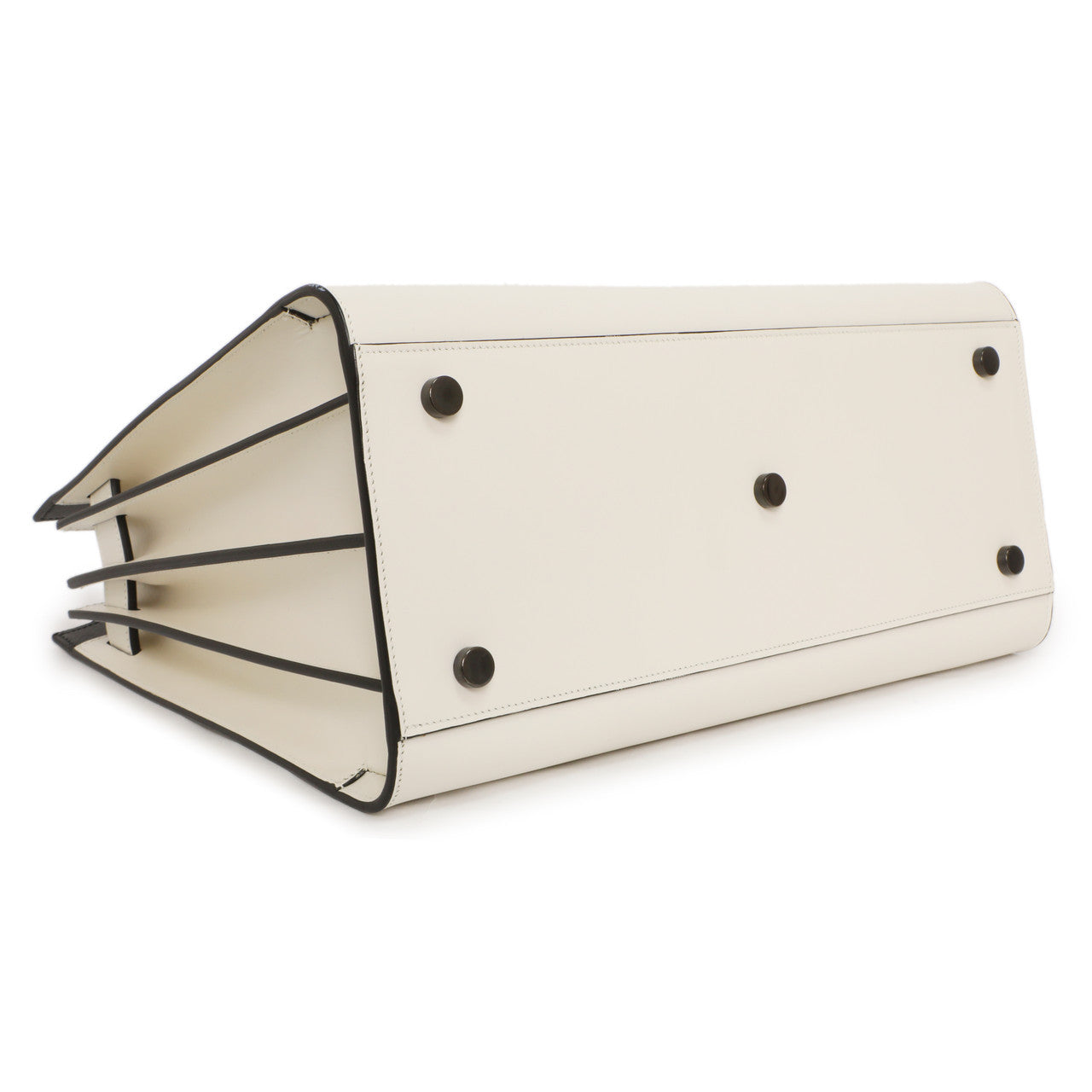 Saint Laurent White Calfskin Small Sac De  Jour