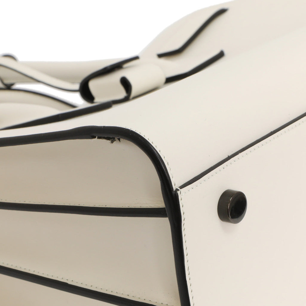 Saint Laurent White Calfskin Small Sac De  Jour