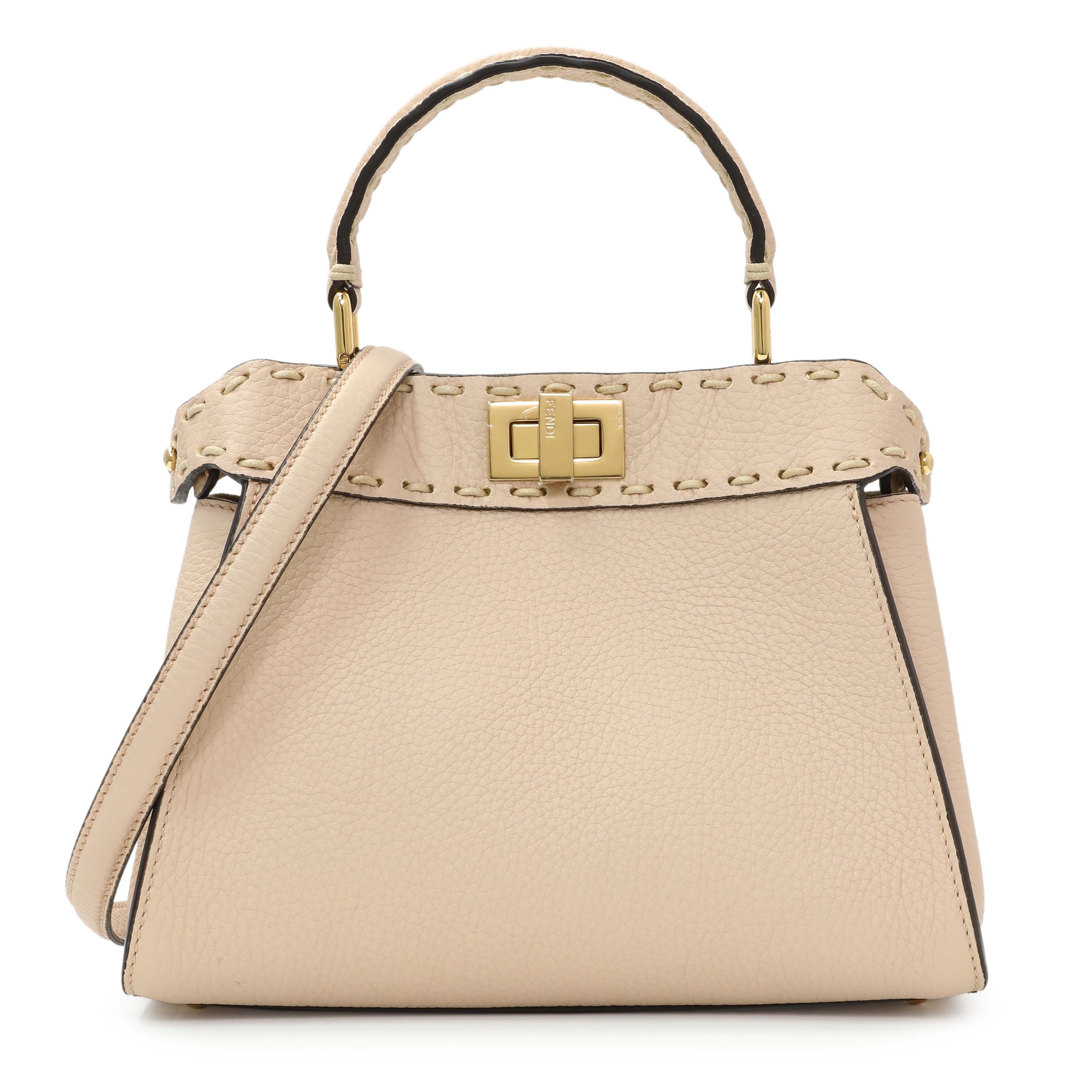 Fendi Cuoio Romano Selleria Small Peekaboo Iconic Satchel