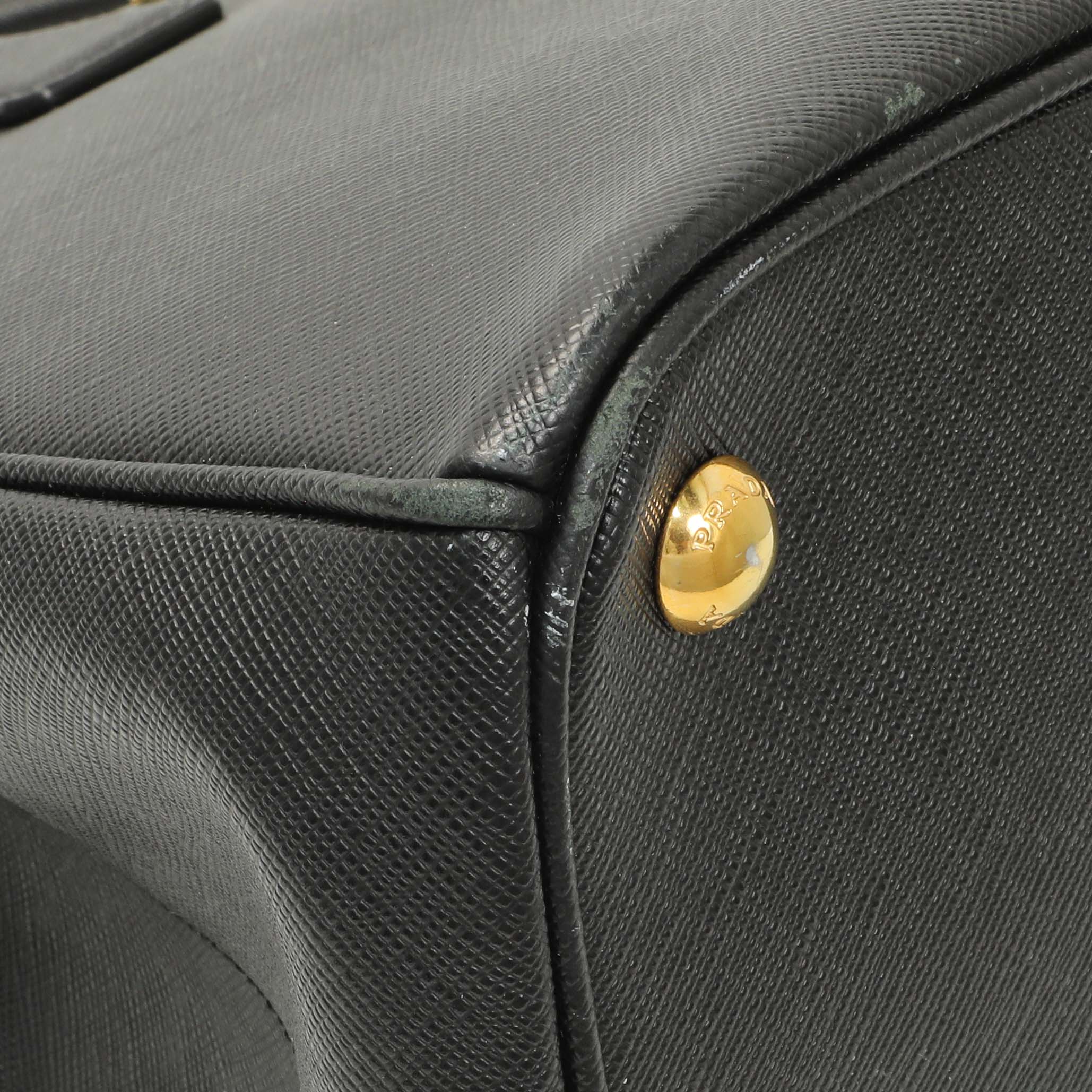 Prada Black Saffiano Medium Galleria Double Zip Tote