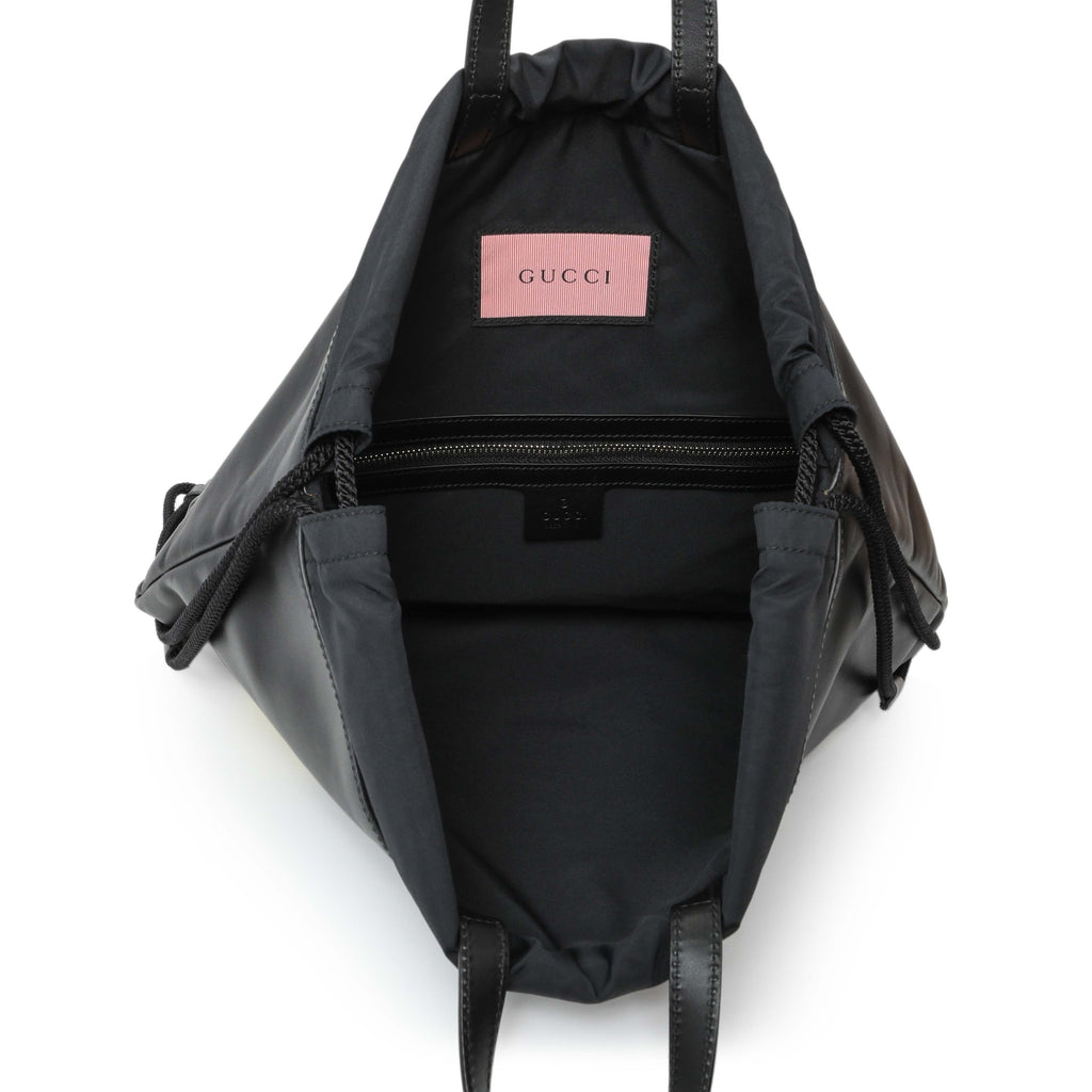 Gucci Black Calfskin GucciGhost Drawstring Backpack