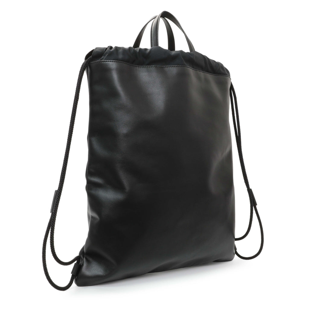 Gucci Black Calfskin GucciGhost Drawstring Backpack