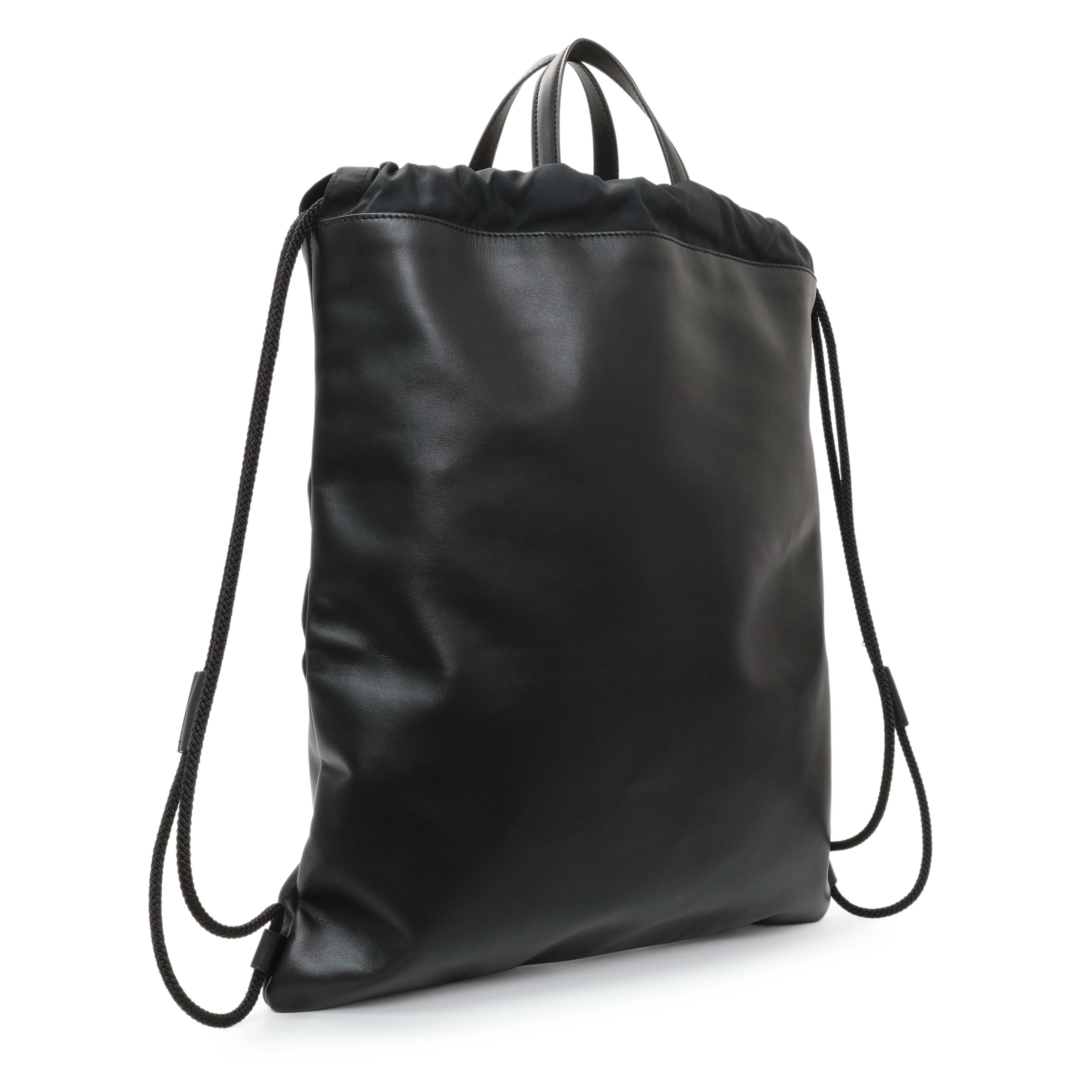 Gucci Black Calfskin GucciGhost Drawstring Backpack