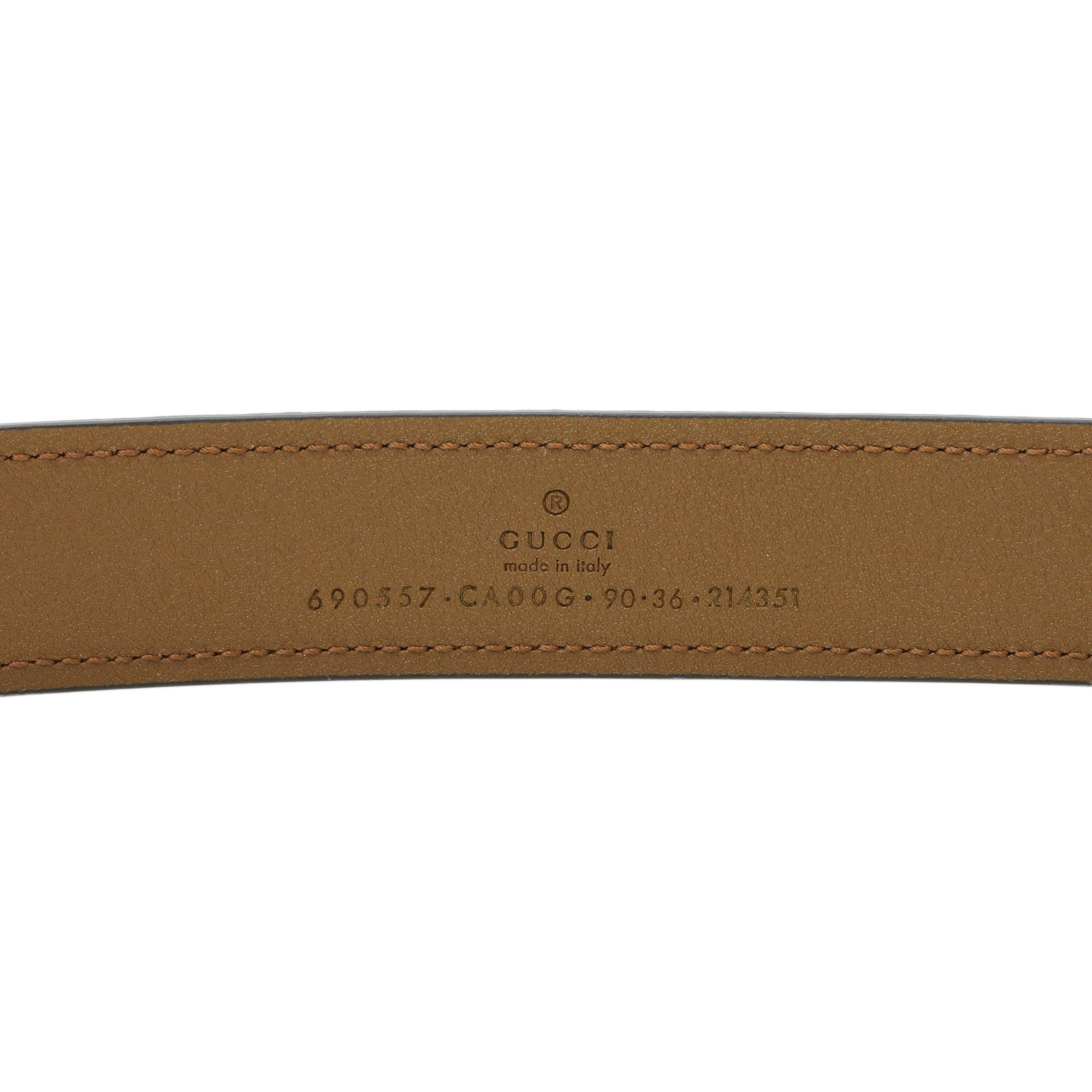 Gucci Brown Suede Blondie 30mm Belt