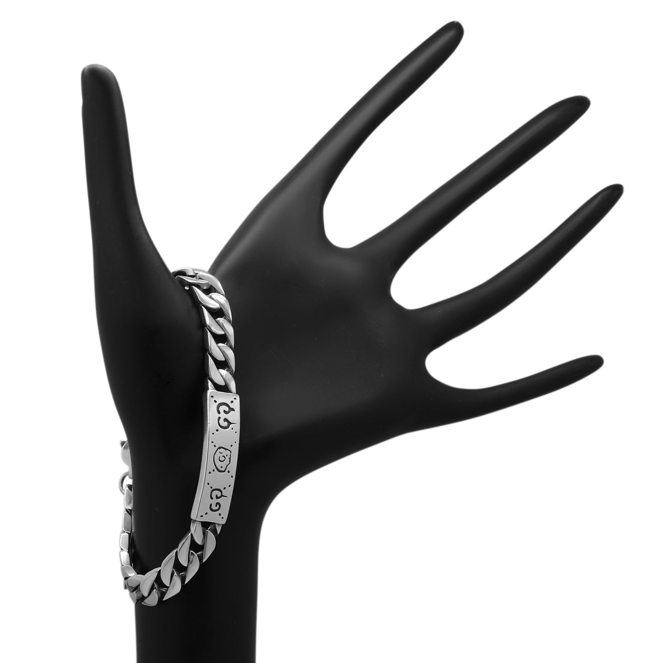 Gucci Sterling Silver Guccighost Chain Bracelet