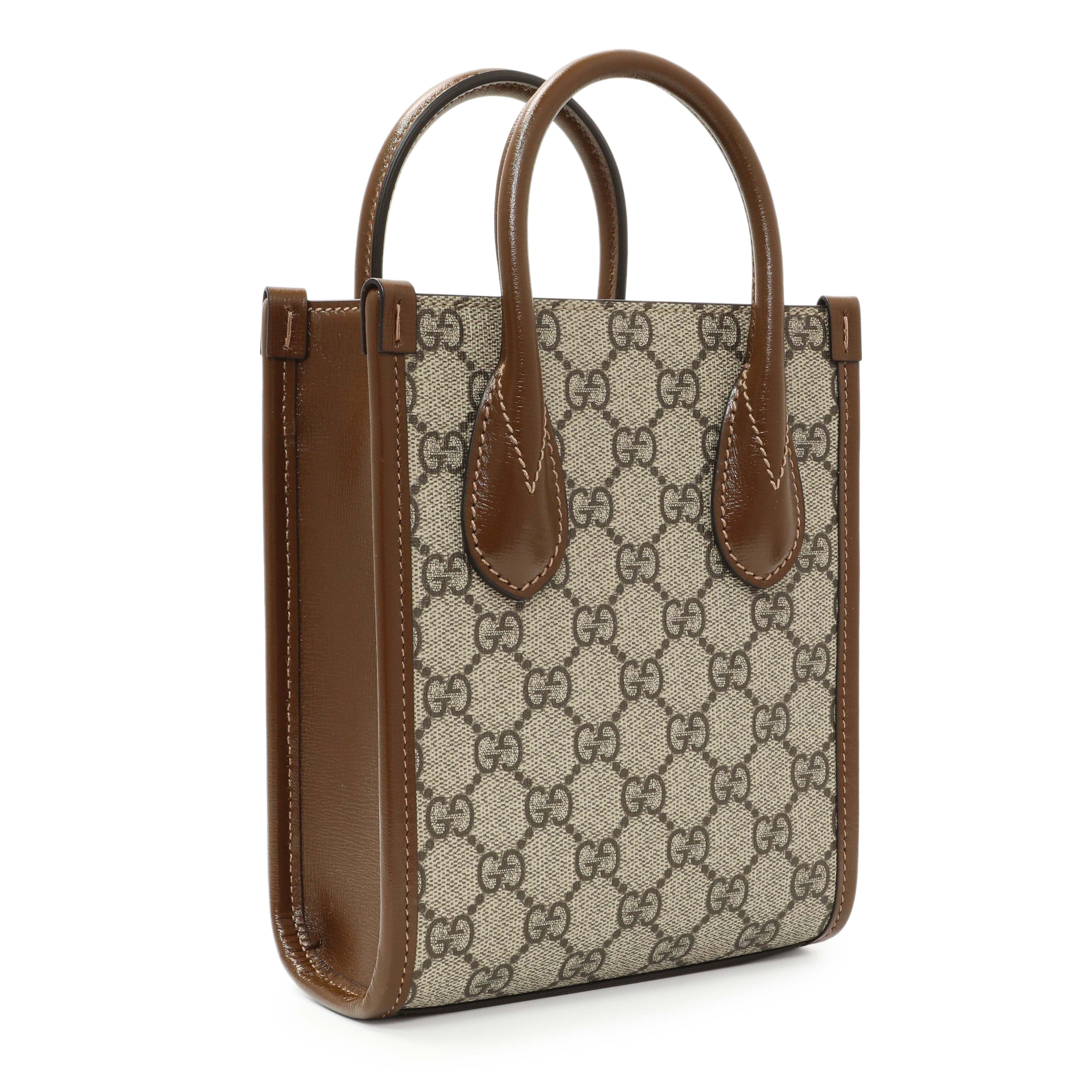 Gucci GG Supreme Monogram Mini Retro Interlocking G Tote Bag