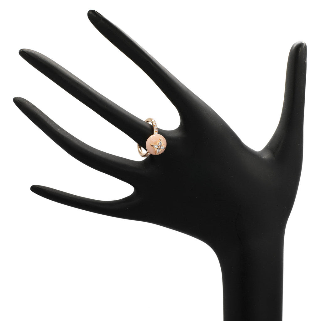 Louis Vuitton 18K Pink Gold Pink Opal Diamond Color Blossom Ring