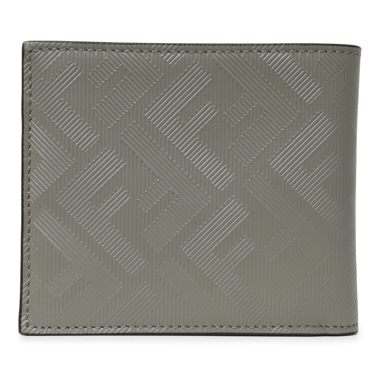 Fendi Grey Vitello King Diagonal Bifold Wallet